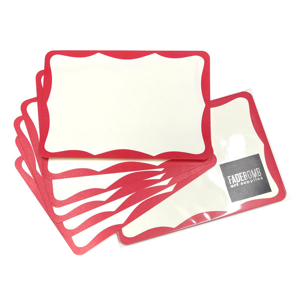 A5 size Big red border sticker - Super strong adhesive