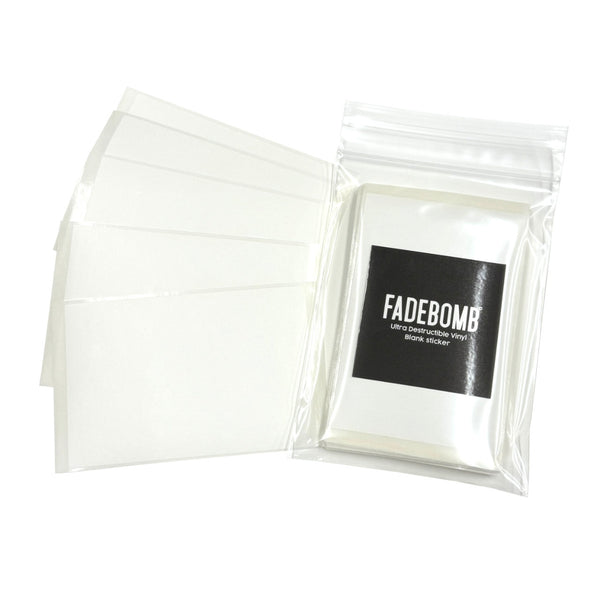 50 FADEBOMB Plain White eggshell sticker