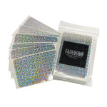 50 FADEBOMB Grid hologram eggshell sticker