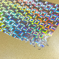 50 FADEBOMB Grid hologram eggshell sticker