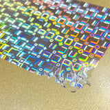 A4 size - Grid hologram eggshell sticker