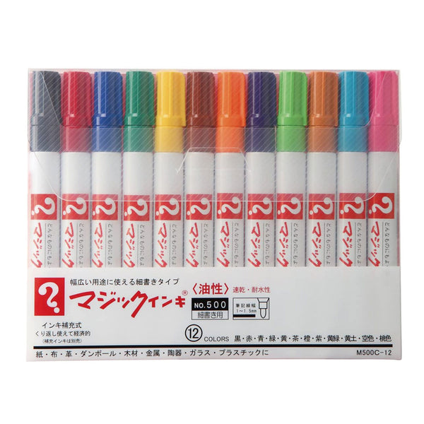Magic ink M500 marker 12 color box