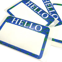 50 FADEBOMB Blue old hello eggshell sticker