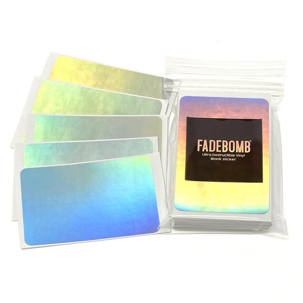 50 FADEBOMB Plain hologram eggshell sticker